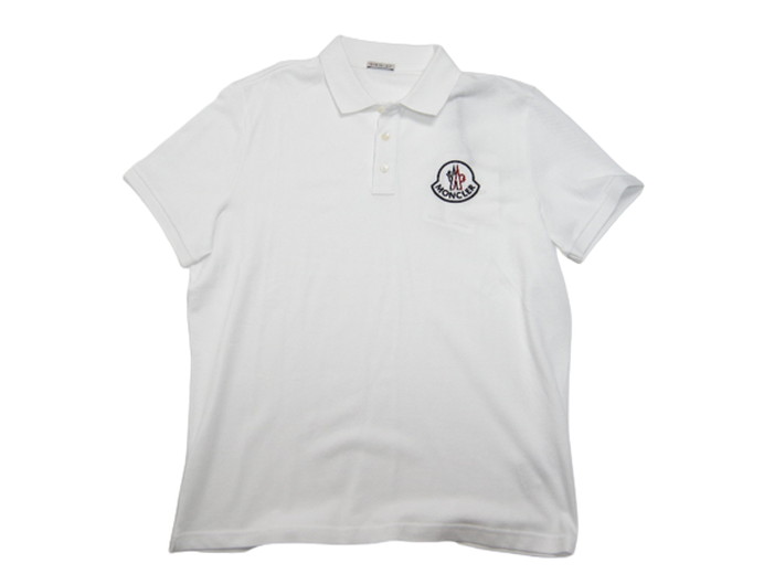 【MONCLER/モンクレール/MAGLIA POLO MANICA C/ポロシャツ/POLO SHIRT/鹿の子 Tシャツ/TEE/半袖/カットソー/メンズ/2022SS/春夏/001/ホワイト/白/サイズL/XL/XXL/091-8A00004-84556】｜micce店