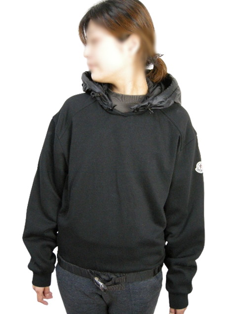 【MONCLER/モンクレール/HOODIE/フードダウンスウェット/スウェットパーカー/スウェットダウン/スエット/トレーナー/ダウンカーディガン/スウェットカーディガン/フーディー/ダウンジャケット/レディース/2021-2022AW/秋冬/999/ブラック/黒/093-8G00012-809LC】