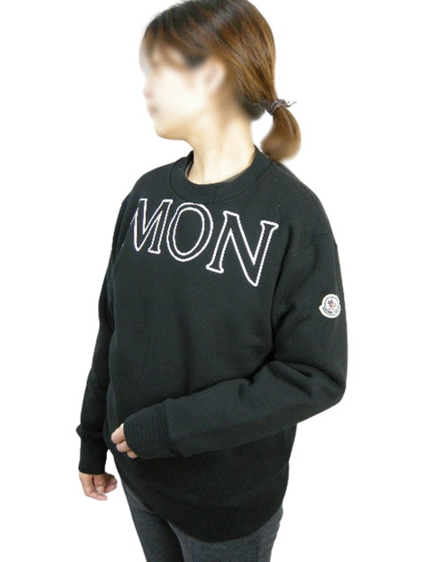 【MONCLER/モンクレール/SWEAT SHIRT/スウェットシャツ/スエット/トレーナー/クルーネック/スウェットパーカー/レディース/2022-2023AW/秋冬/999/ブラック/黒/サイズXS/S/L 093-8G00029-809KX】【ゆったりサイズ 男性着用可能】