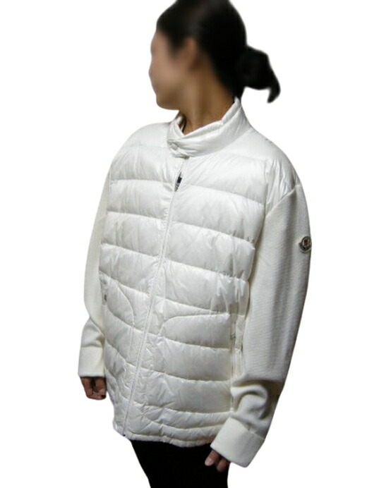 【MONCLER/モンク軌跡/CARDIGAN TRICOT/ニットダウンジャケット/ニットダウンカーディガン/ライトダウンジャケット/編み物うつり変わり落ちこむ/編み物プルオーバー/落ちこむプルオーバー/メンズ/2025SS/春夏/032/白いこと系/白/WHITE/大きさXL/XXL】【9B00016-M1131】