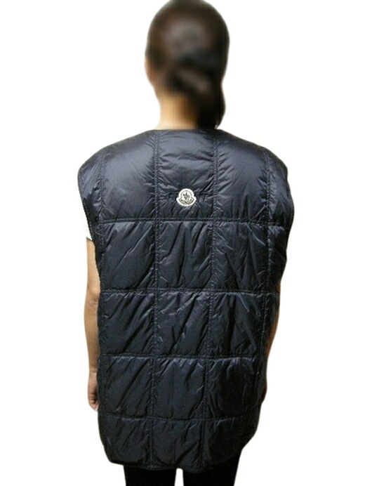 専用品 AGNEAUX GILET ダウンベスト ブラック ロゴ刺繍 モンクレール AGNEAUX 20年 ナイロン ダウンベスト 2 メンズ ブラック