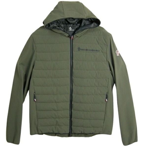 【MONCLER/モンクレール/GRENOBLE/グルノーブル/MAGLIA CARDIGAN/ナイロン切替ライトダウンパーカー/ライトダウンジャケット/ダウンカーディガン/ナイロンジャケット/ナイロンパーカー/メンズ/2025-2026AW/秋冬/82H/カーキ系/ミリタリー/MARSカラー/サイズM/8G00032-89ALV】