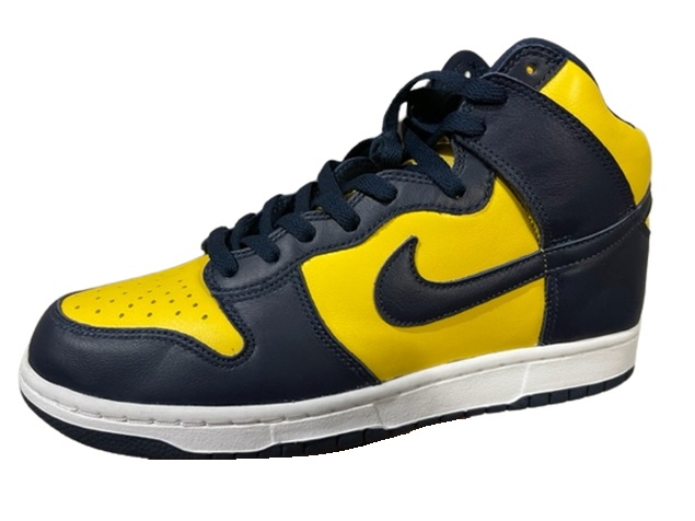 【NIKE DUNK HI HIGH SP MICHIGAN/ナイキ ダンク ハイ ミシガン/varsity maize/midnight navy/バーシティメイズ ミッドナイトネイビー/CZ8149 700/スニーカー/シューズ/メンズ/サイズUS10.5 (28.5cm) 】｜micce店