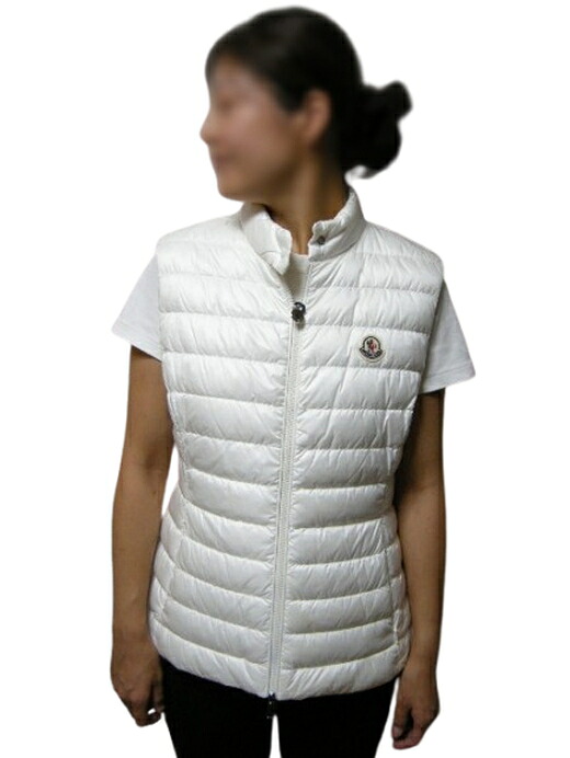 【MONCLER/モンク軌跡/IGENS GILET/アイゲン/アイジェンス/ライトダウンベスト/DOWN VEST/ジレ/レディース/2025SS/春夏/034/白いこと/白/WHITE/大きさ1/2】【LIANEの向こう正面チャックありひな形】