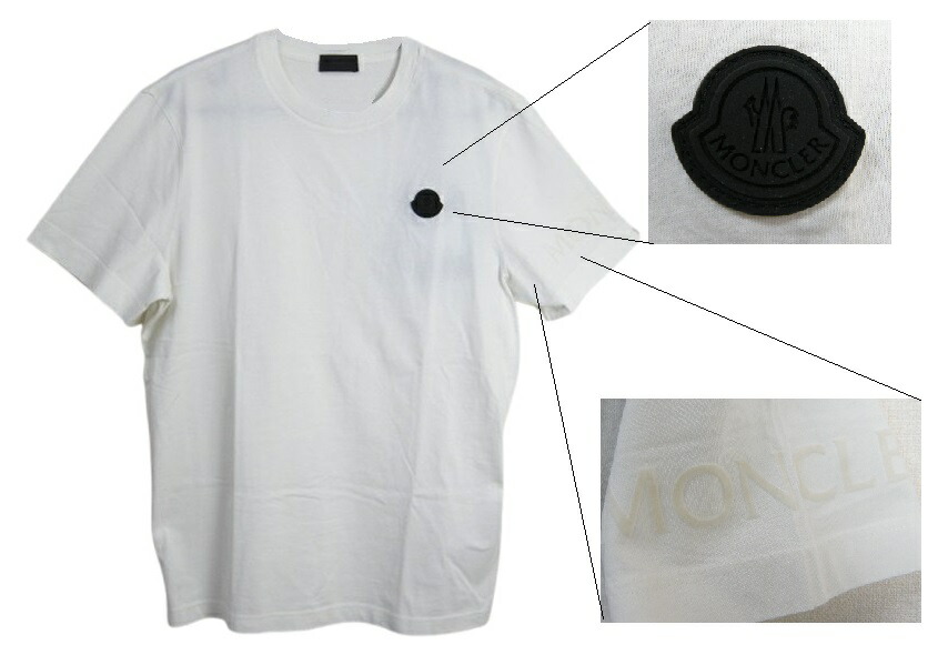 【MONCLER/モンクレール/SS T-SHIRT/ロゴワッペンTシャツ/TEE/半袖T/ロゴT/カットソー/メンズ/2025-2026AW/秋冬/031/WHITE/ホワイト系/白/サイズM/L/XL/K2-091-8C00039-89AYW】【袖に同系色のロゴあり】｜micce店 44,880円