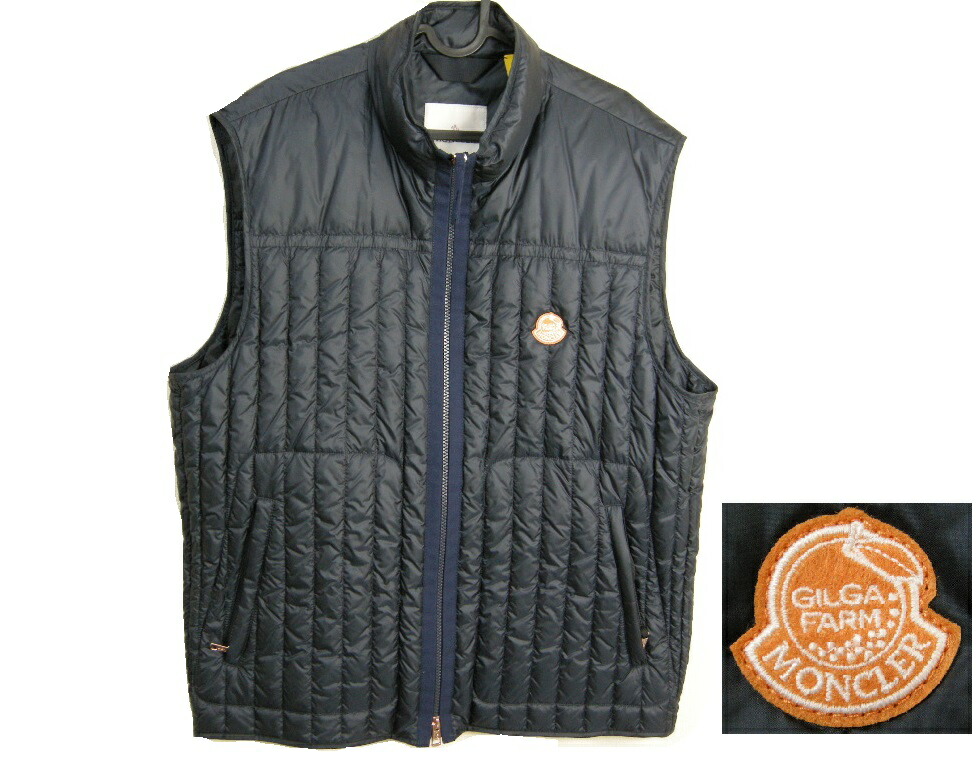 【MONCLER/モンク軌跡/DONALD GLOVER/GILGA FARM/ドナルドグローバー/GENIUS/天賦の才/TANGERINE VEST/ライトダウンベスト/DOWN VEST/GILET/ジレ/落ちこむより良い/遊撃手落ちこむ/メンズ/2024-2025AW/秋冬/778/ダークネイビー系/大きさ3/4】