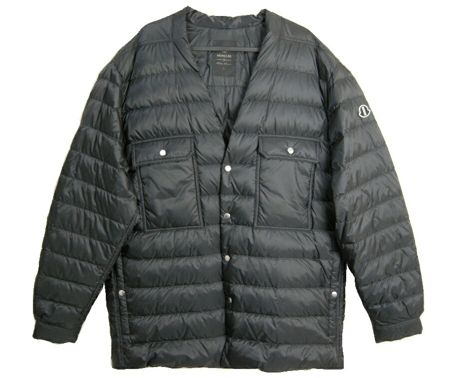 【MONCLER/モンクレール/+ Rick Owens/リックオウエンス/OUTERSHIRT/アウターシャツ/ライトダウンジャケット/ライトダウンカーディガン/ダウンパーカー/ダウンセーター/メンズ/2024-2025AW/秋冬/999/ブラック/黒/サイズ46/50】【J2-09N-2F00001-M4426】