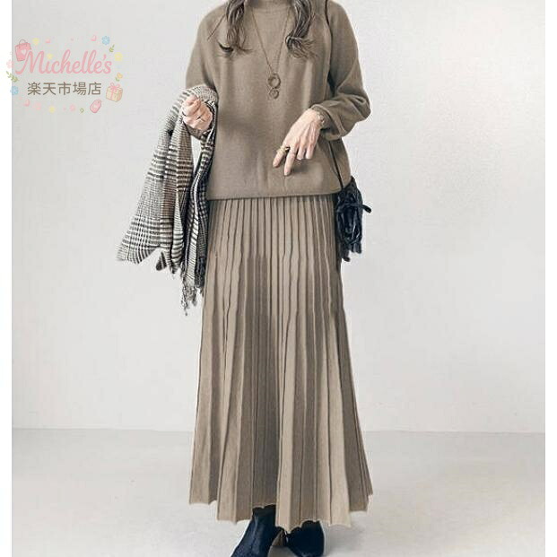 ニットセット ロングワンピース ワンピース レディース ロング丈 秋 冬 バイカラー ハイネック 長袖 体型カバー 秋冬 上品 通勤 OL 30代｜michelles店