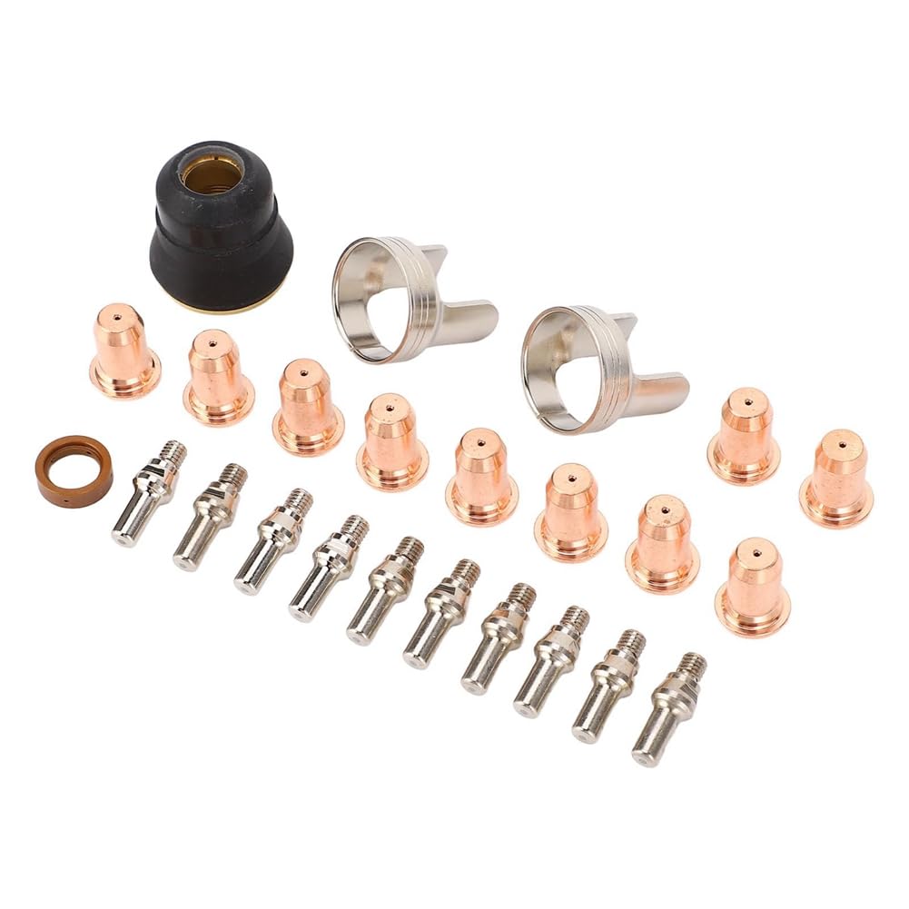 24 ピース プラズマ カッター ノズル キット、 65 プラズマ カッター用プラズマ切断トーチ チップ極｜michikostore