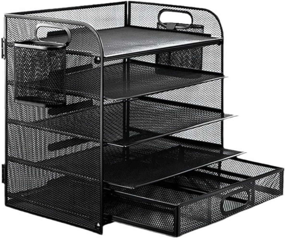 ファイルホルダー デスクトップオーガナイザー 文房具など小物入れ用ペンホルダー付き 大容量 ホーム オフィス 日常雑貨入れ 取付簡単 []｜michikostore