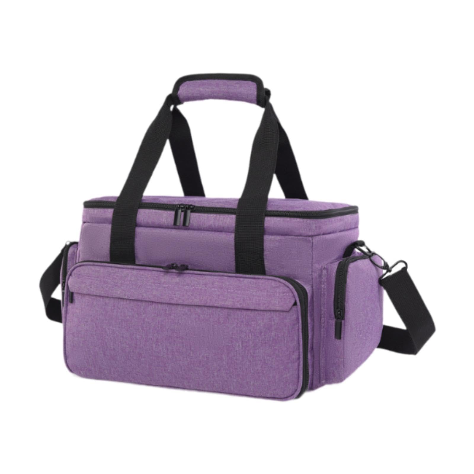 旅行用バッグ コンパートメント マルチポケット 33x20x23 ポータブルオーガナイザー トイレタリーバッグ 休暇旅行用, バイオレット|michikostore