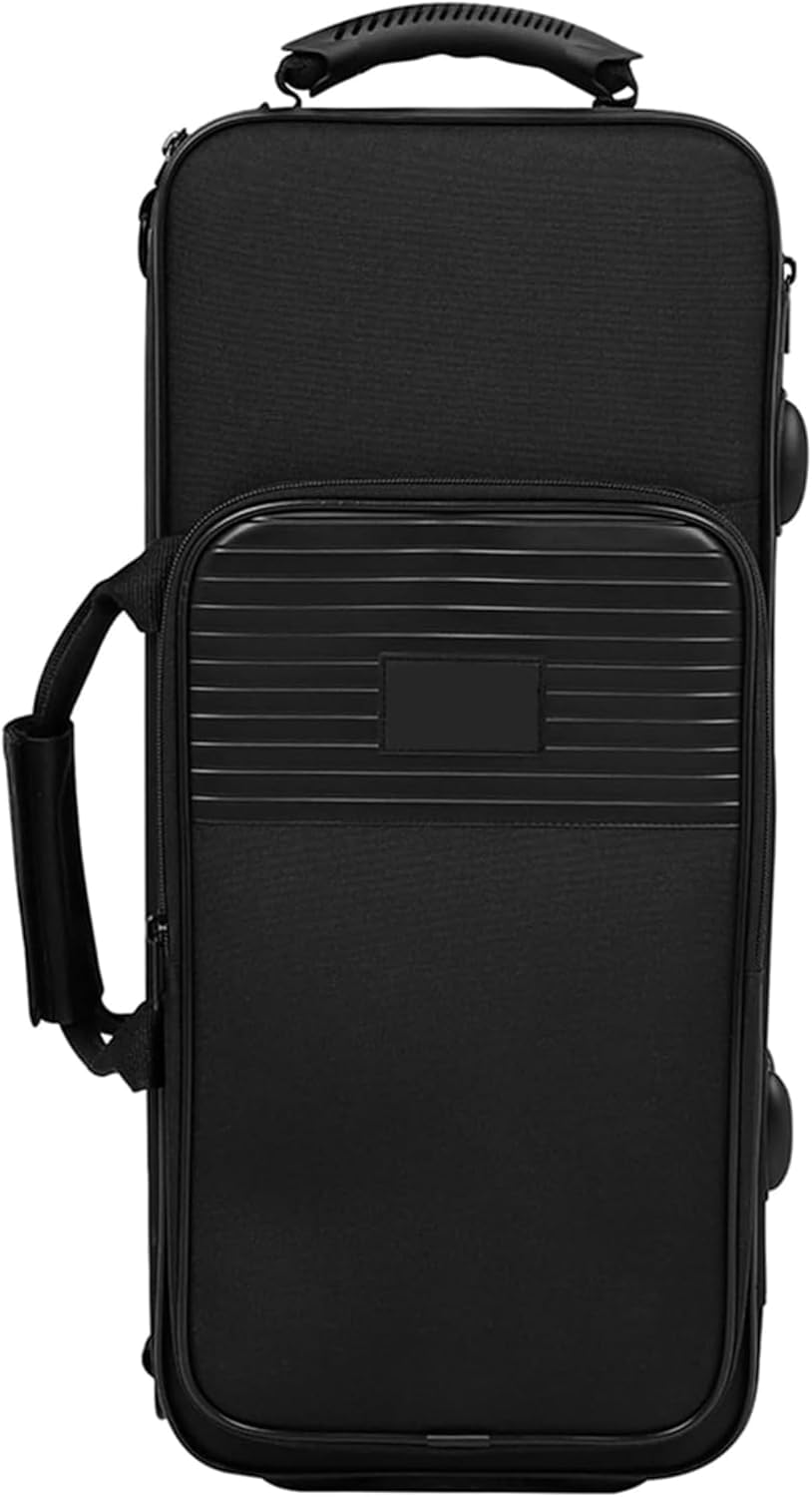 トランペット用キャリーバッグ ホイール付き 安全フィット 楽器保護 パッド入りストラップ ファブリック素材 携帯用運搬バッグ｜michikostore