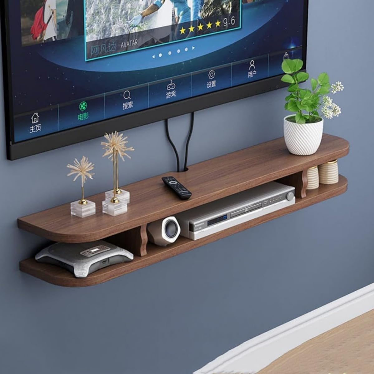 ウォールシェルフ 飾りつけ テレビ受像機台 テレビ受像機ゲーム盤 納める棚 幅80糎/100糎/120糎/140糎/160糎 選べる5大きさ 有線テレビ架線穴付き添い人 北欧 今めかしい 木製 リビング納める 収納家具 切り上げる品 賃貸借契約相応う ウォール仕合わせ テレビ受像機台