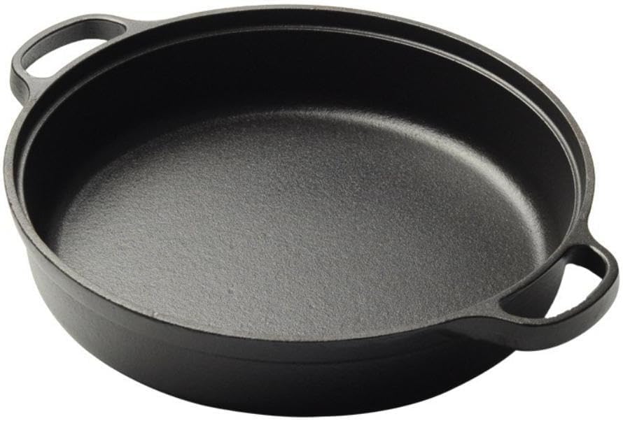 鋳鉄鍋 両手なべ 25珊 スキネットボール フライパン 鉄鍋 膳立て物の具 原則として働きかける 蓄熱性 膳立て鍋 直火 IH相応う 蓋別売 寄せ集め一皿分の料理 今めかしい 勝手もと装置