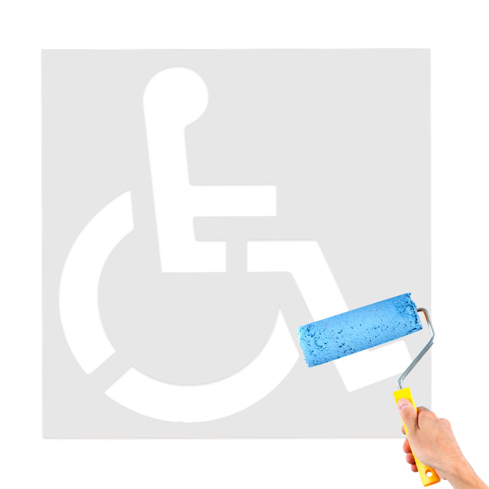 車いす目じるし パーキング場用ステンシル腰かけ 通い路用絵の具ステンシル 一度ならず使える 延性のある性 ケイ素樹脂製 33in 36in 室外 混凝土 アスファルト 駐輪場 パーキング場 印す用指針