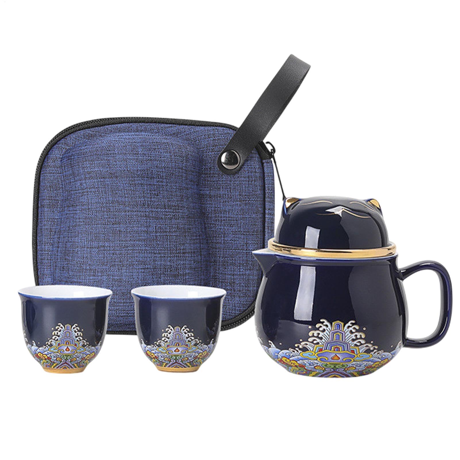 茶器仕掛ける ティーポット 湯呑み 2客仕掛ける 茶こし付き添い人 持ちはこぶ用 納める入れもの付き添い人 急須 瀬戸もの 和今めかしい 瀬戸もの 紅茶優勝杯 茶道具 旅する 出張 アウトドア 差し上げ物 差し上げ物