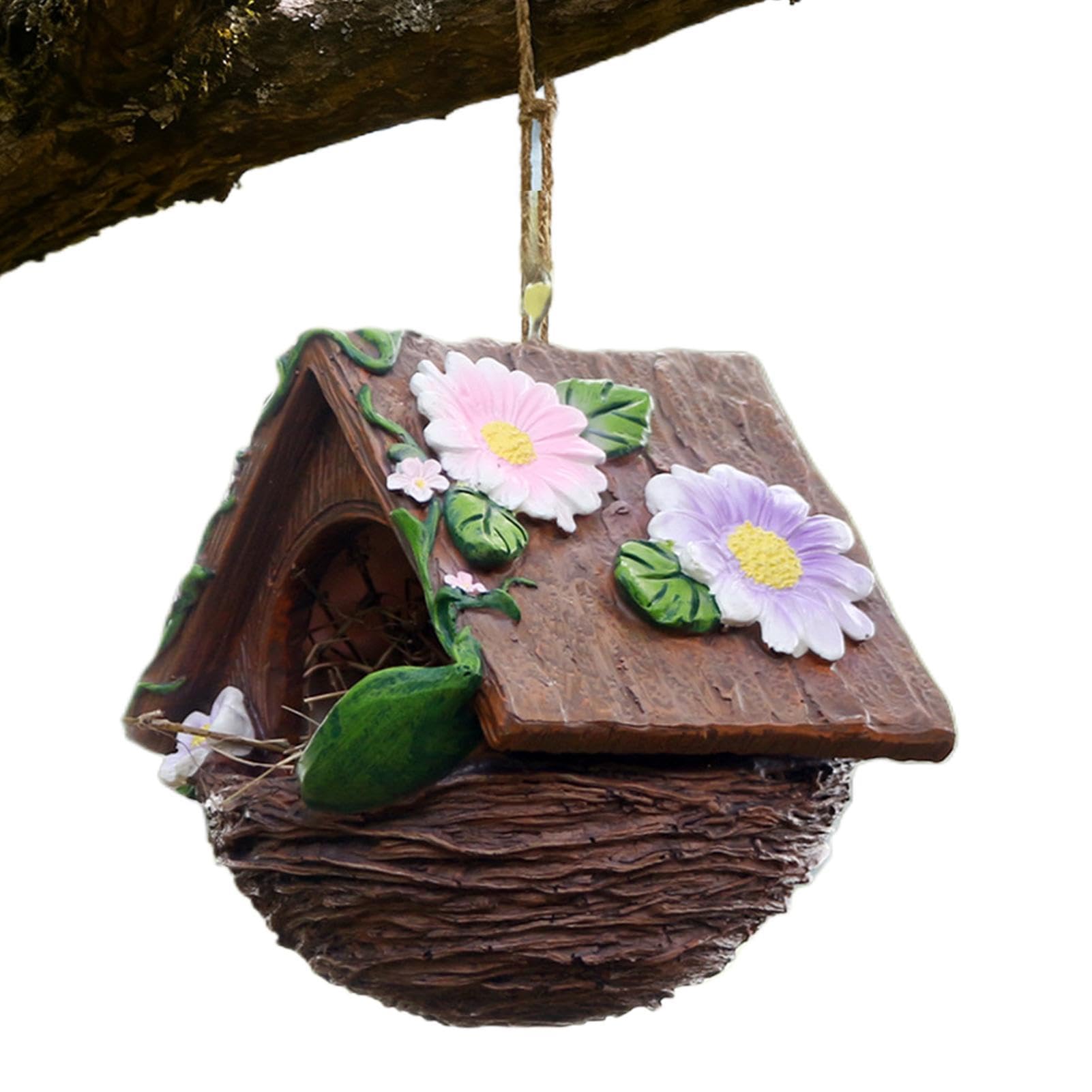 野鳥の鳥小屋 鳥類住み家 今めかしい 鶏小屋 鳥類用 鳥小屋 吊り下げ式 庭 庭園 雑貨 室内装飾 見ること 駆け込み寺 野鳥 バッジー フィンチ 小型小鳥用 肌理調 脂製 耐候性 ガーデニング 回廊 前栽 差し上げ物