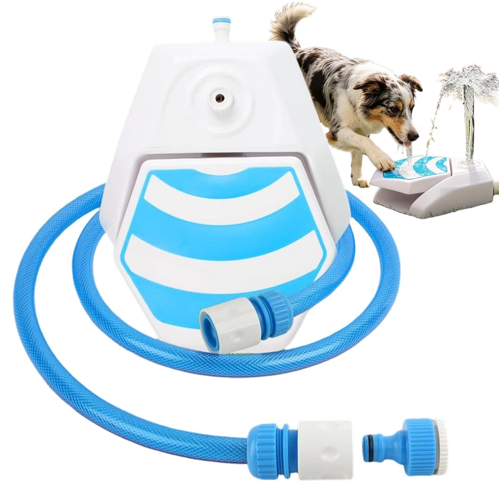 愛玩動物用水器 犬用 踏み式 ウォーターファウンテン 散水 水遊び 手あそび アウトドア 庭園 庭 意気ごみ症打つ手 1.5m導管 繋ぎ付き添い人