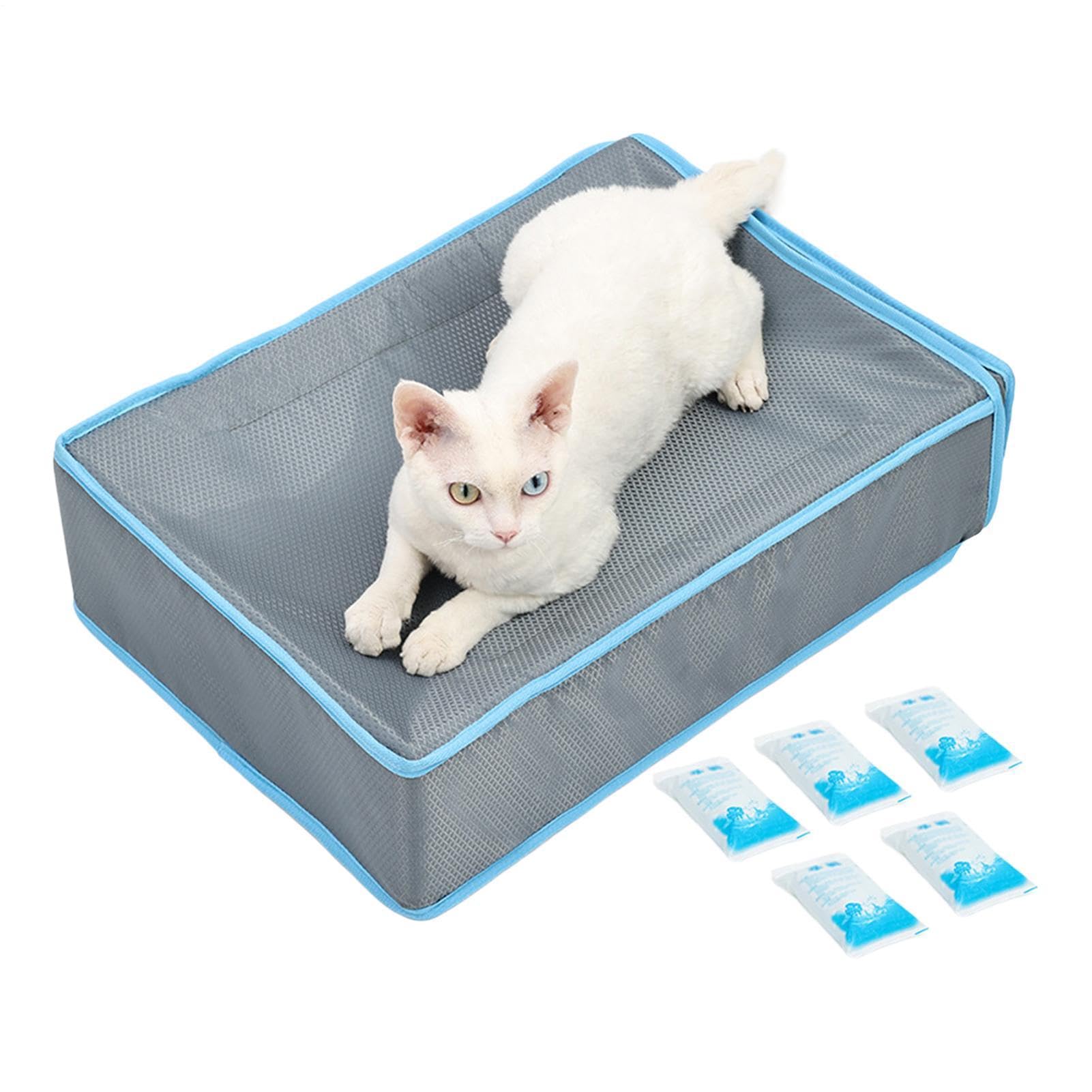 愛玩動物用 クールマット 犬 猫 夏用 臥榻 冷やかす引っ敷き 51.5×38×14糎 保冷剤5個付き添い人 洗える 通気性 暑さ打つ手 意気組み症打つ手 小型犬 中型犬 寝床 室内 室外 クレート 犬掘ったて小屋