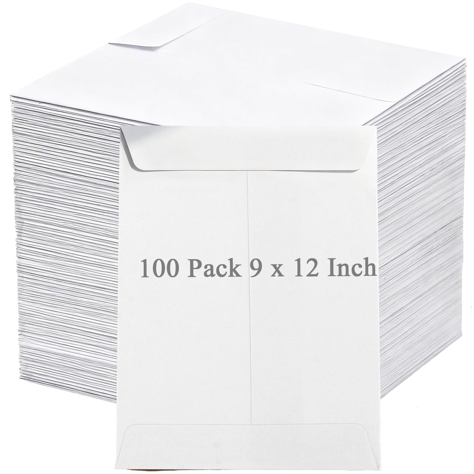 状ぶくろ 9×12in 100枚仕掛ける A4相応う マチなし 置き手紙 事務用 書きもの取り片付ける 白いこと 角形大きさ 封かん磁気テープ付き添い人