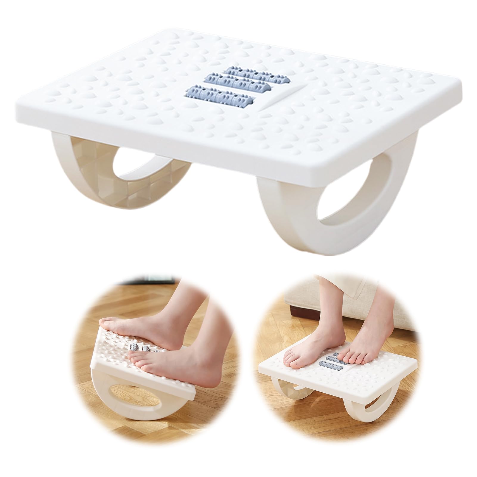 事務机下フットレスト 足置き台 足裏揉み療治役立つこと付き添い人 執務室用万物の霊長科学技術フットスツール 角度合わせる能力のある 事務机細工物用 気疲れ助け出す 上滑り打ち切り 好いたらしい 足乗せ台 白いこと