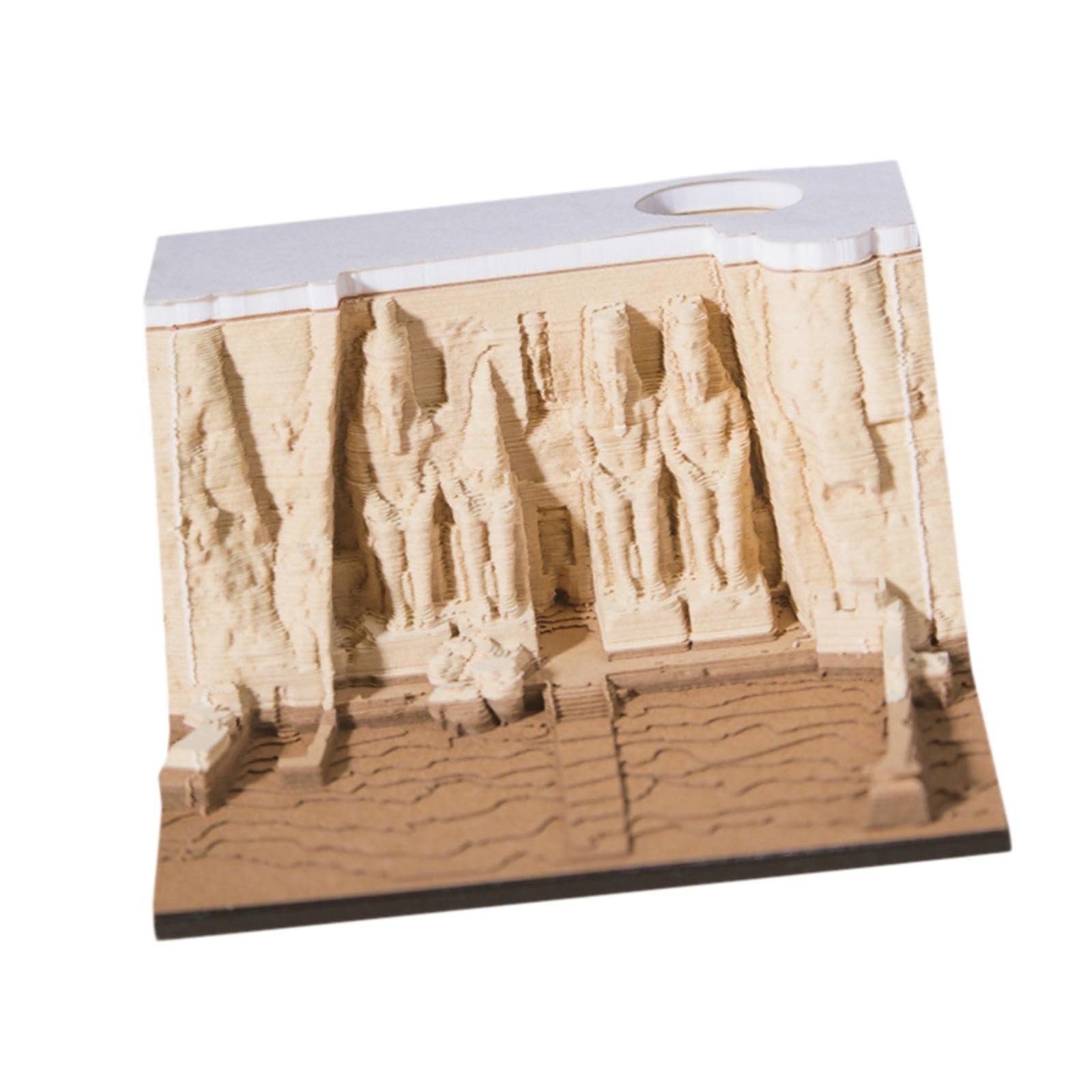 エジプト・アラブ共和国 アブシンベルお寺さま 3D立体おぼえ書き帳 書き込み保持者付き添い人 卓上暦 2025年 週おぼえ書き 事務備品 デスクオーナメント 室内装飾 文房具 授業時間 儀式用 差し上げ物 差し上げ物