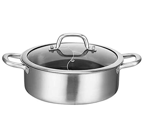 鍋 火鍋 直火両方対応 両手鍋 卓上鍋 ステンレス鋼 調理器具 二食鍋 形鴛鴦鍋 辣湯＆清湯2食鍋 中華火鍋32(28,) ｜michikostore