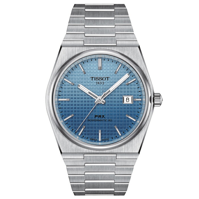 【最大限度60回無利子貸し付け金ok】TISSOT PRX Powermatic80 Automatic  T137.407.11.351.01[ティソ パワーマティック80 オートマティック アイスブルーカメレオン置き目売りわたす店 新品 機械類式自動小銃巻 T1374071135101  差し上げ物 ラッピング無料]