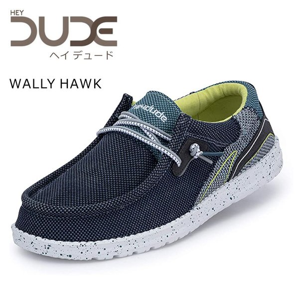 HEY DUDE ヘイ デュード メンズ WALLY HAWK ウォーリー ホーク シューズ 靴 スニーカー SPACE BLUE スペースブルー画像