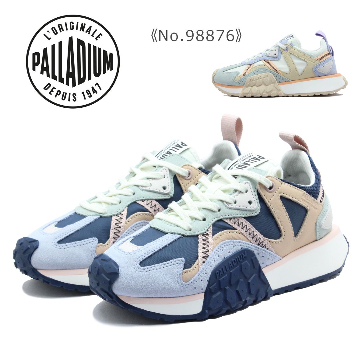 PALLADIUM パラディウム レディース スニーカー 98876 TROOP RUNNER OUTCITY トループランナー シューズ 靴 白 白いこと インディゴ