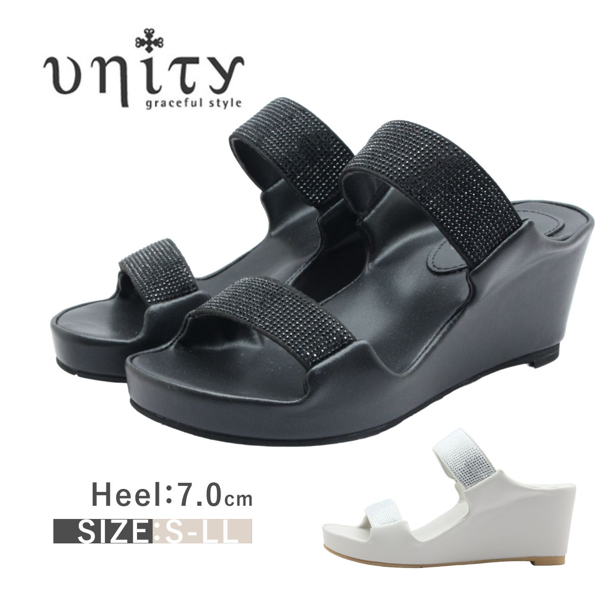 楽天市場】ユニティ unity メッシュストラップミュールサンダル