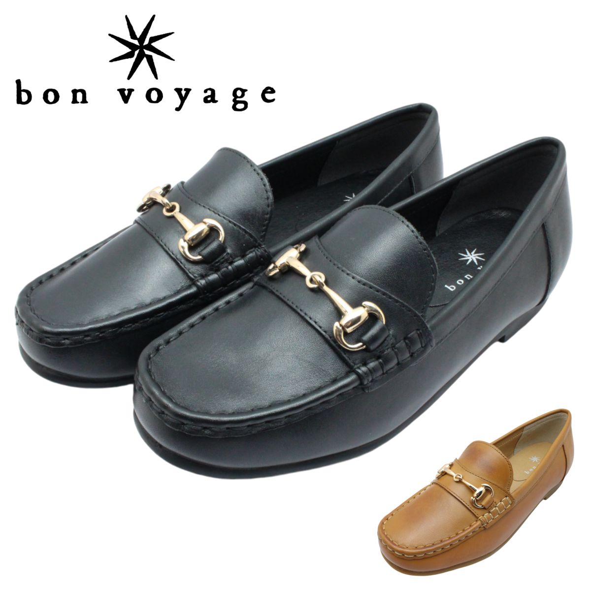 bon voyage レディース ビットローファー 012 モカシン 靴 本革 レザー スリッポン ボンボヤージュ｜ミッキー靴店