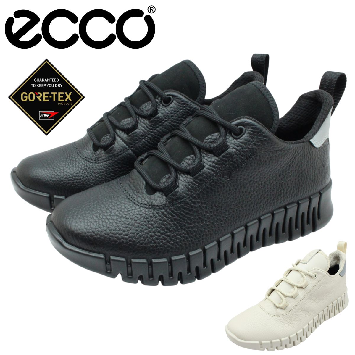 ecco エコー レディース ゴアテックス レザー スニーカー 218233 防水 レースアップ 厚底 GORE-TEX GRUUV W SNEAKER LEA GTX ウォーキングシューズ 靴