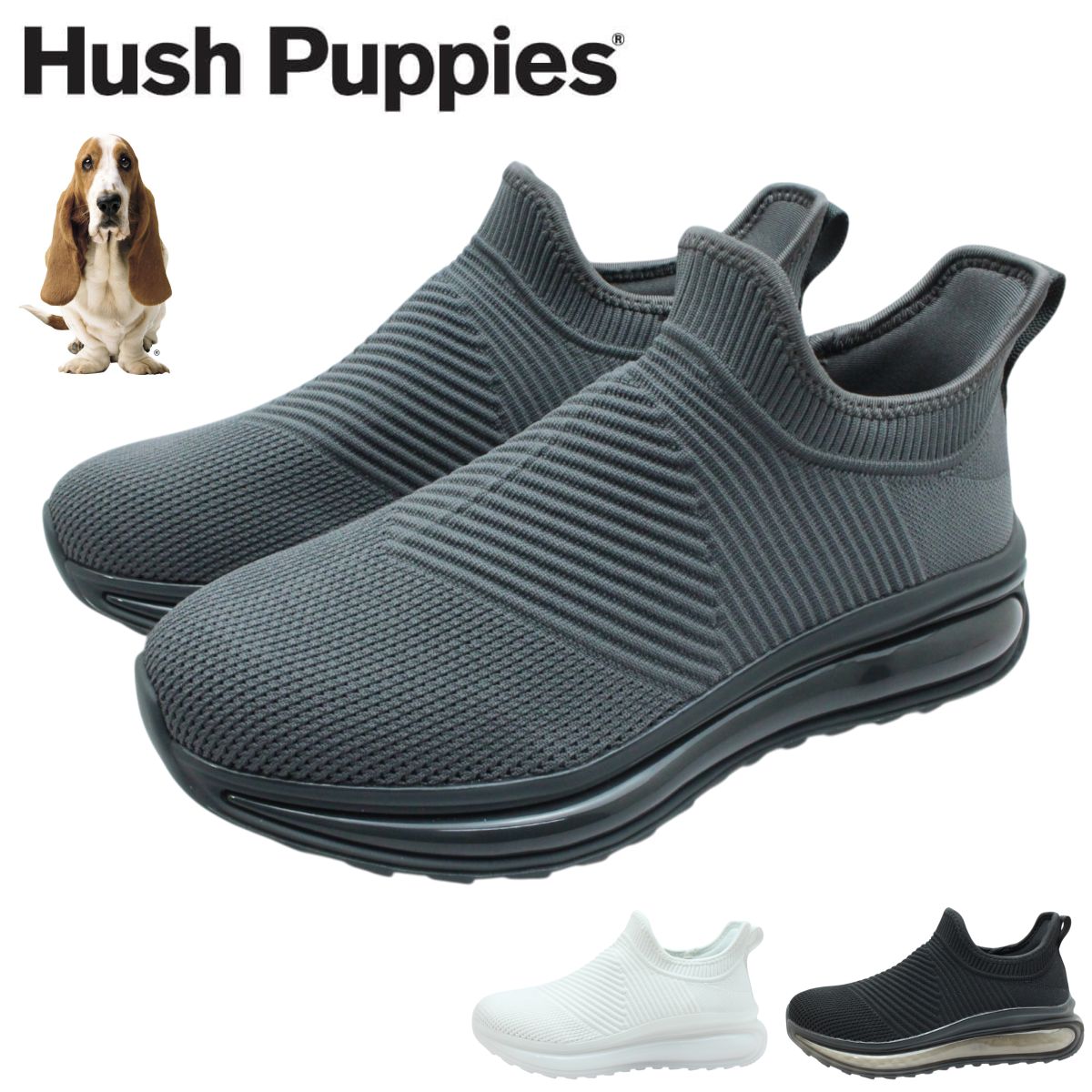 ハッシュパピー  Hush Puppies メンズ スニーカー M-0004CT ハンズフリー 軽さ 3E 軽さ スリッポン ウォーキングシューズ 靴