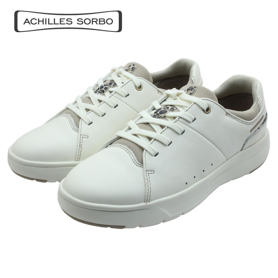 Achilles SORBO アキレス ソルボ H 627 ASH6270 白 レディース シューズ ウォーキング スニーカー 紐 幅ひろい 軽さ 本革 靴