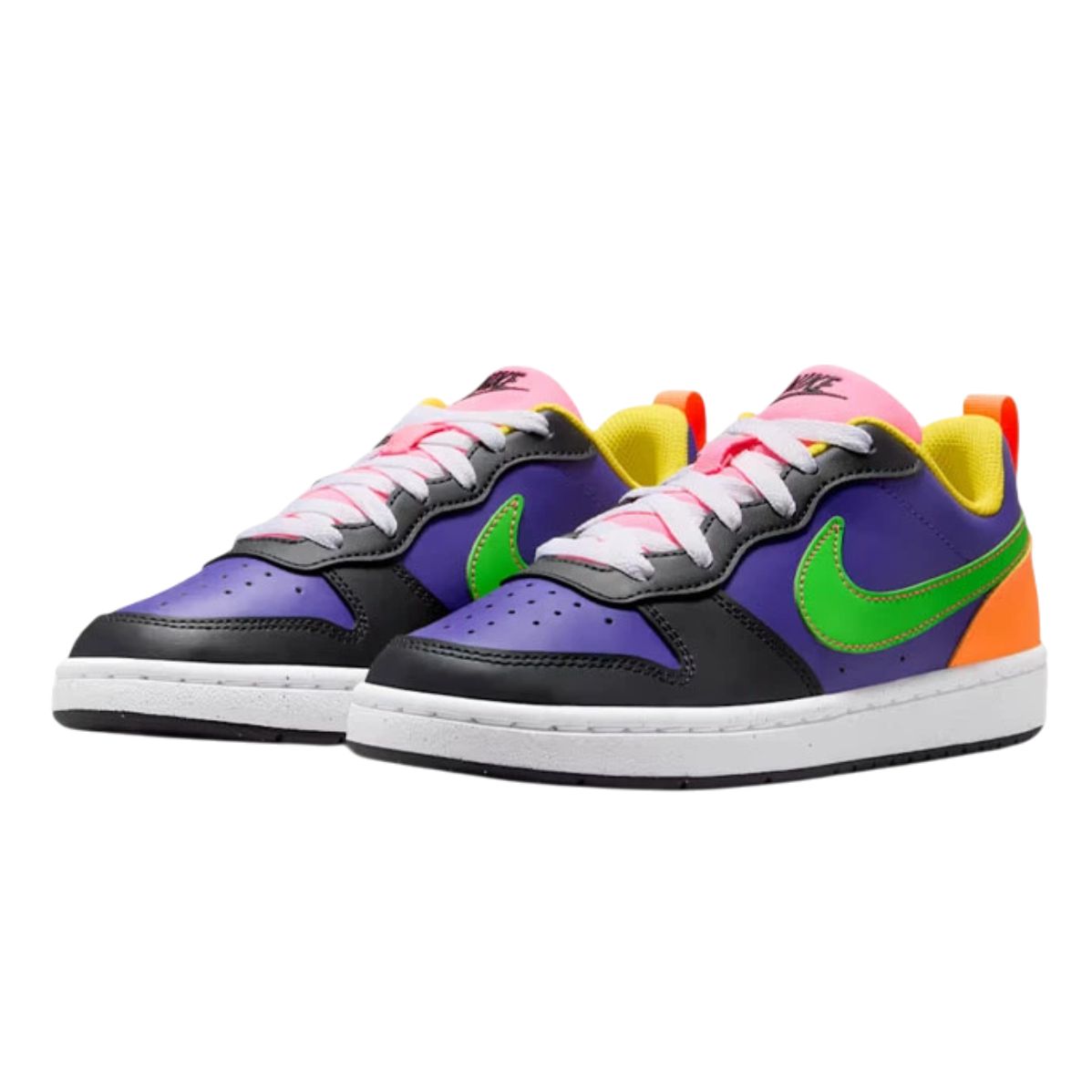 NIKE ナイキ COURT BOROUGH LOW RECRAFT GS 厚地の外套 ボロー 置き目 リクラフト 御坊っちゃん キッズ スニーカー パープル DV5456-502 紐 通学 靴