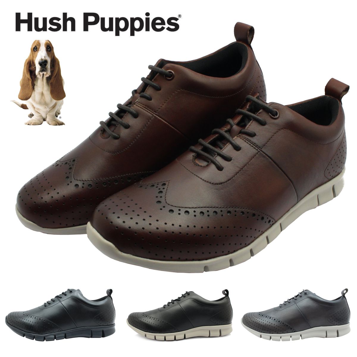 ハッシュパピー メンズ 靴 なめし革スニーカー M-7102T 軽さ 幅3E 心地よい 商行為 Hush Puppies 7102T
