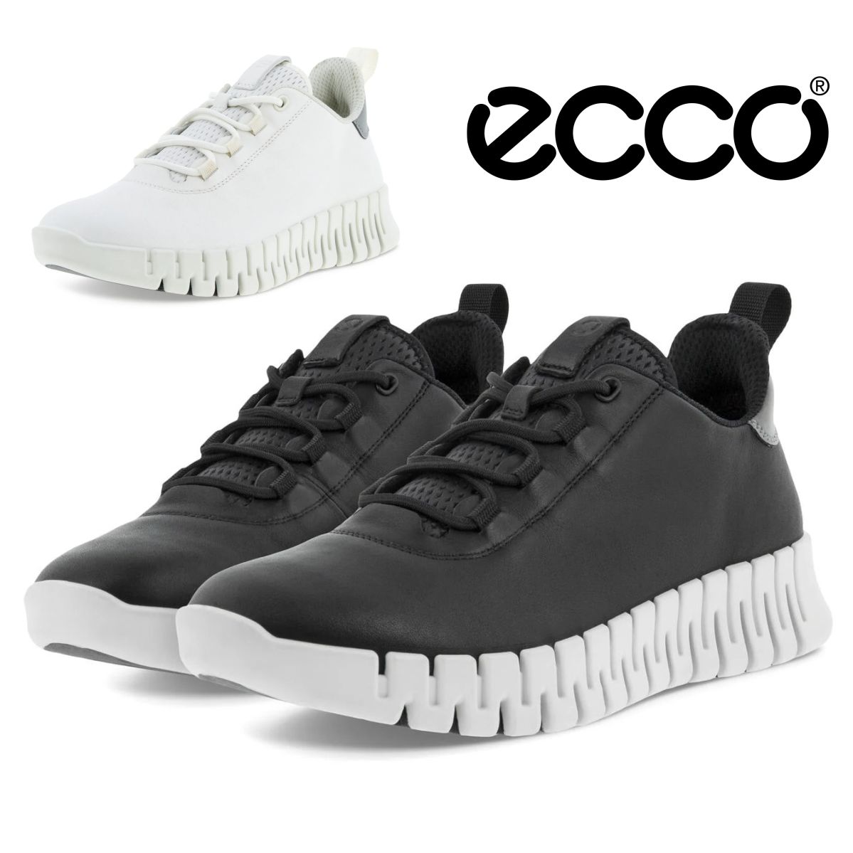 楽天市場】エコー 靴 レザースニーカー レディース 223803 Move W