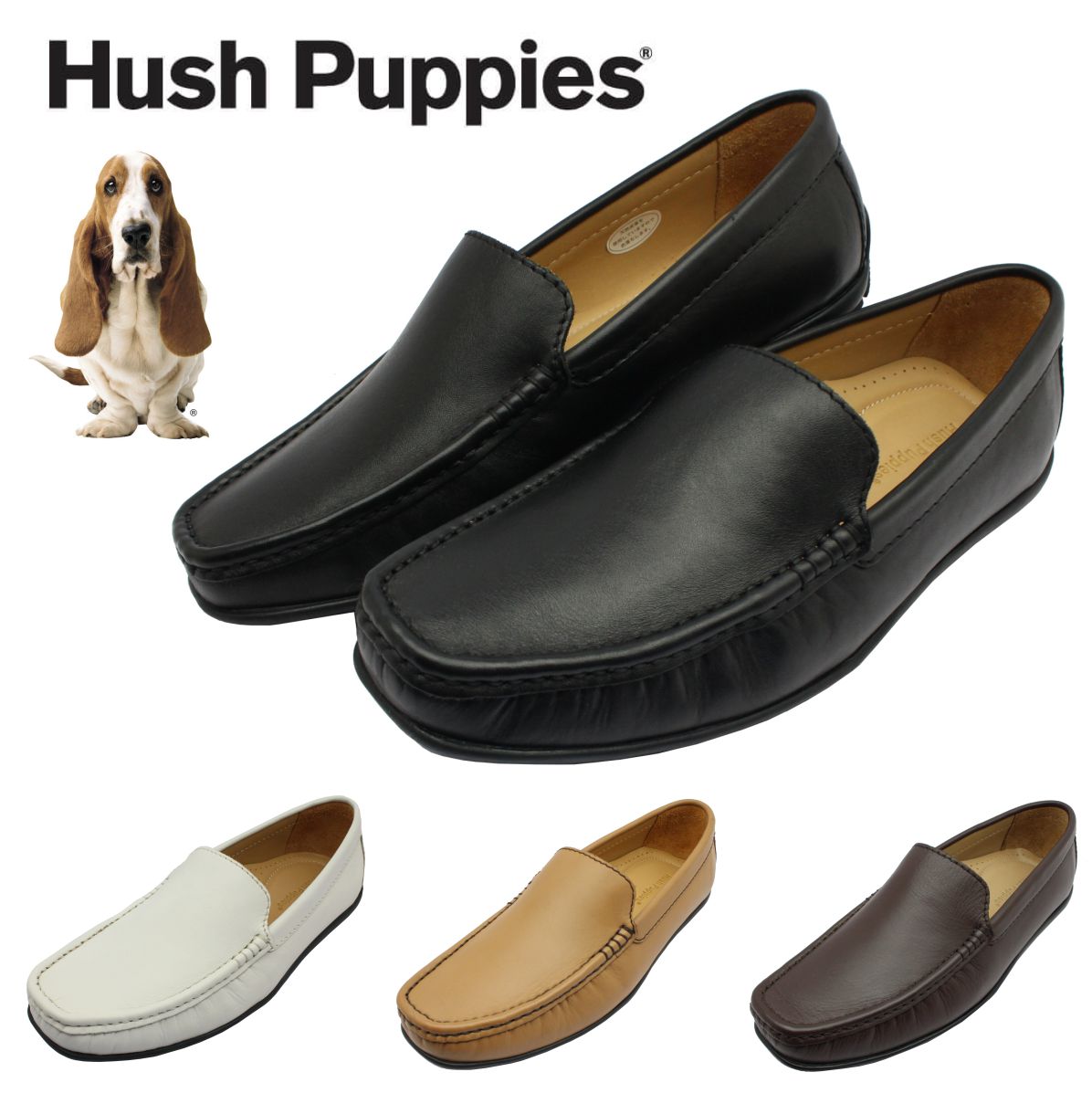 ハッシュパピー Hush Puppies メンズ スリッポン モカシン ドライビングシューズ M-7104T カジュアル 紳士 靴  7104T ミッキー靴店