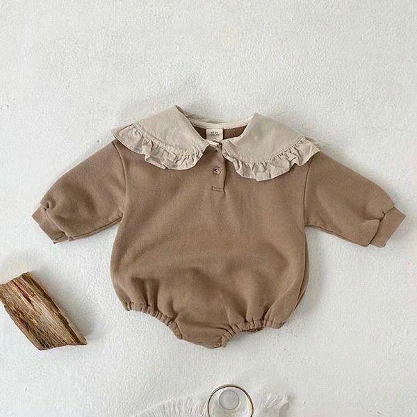 韓国風小わっぱ服 ベビー服 長袖 ロンパース 66-90珊 2色 ベビーファッション-カバーオール・ロンパース
