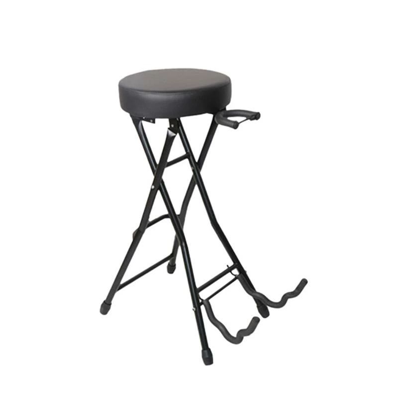 スタンドチェア 椅子 折りたたみ式 ギター立て 楽器スツール ギター弾き語りチェア エレクトリックギター練習用パイプ椅子 演奏