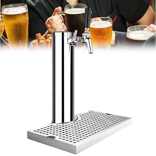 ステンレス生ビールタワー、タップビールタワー、ステンレススチール製シングルタップケゲレータ、タワーキット、12インチ x 7イ
