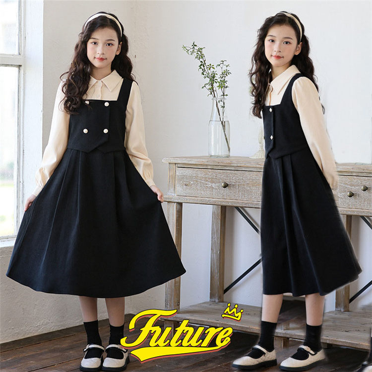 キッズ シンプル ワンピース 中学生 ピアノ発表会 165 おしゃれ 子供服 結婚式 卒業式 160 小学校女子 お受験 150 きれいめ 黒