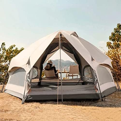 家族のキャンプのテント、屋外の六角形のキノコのテント、裏庭の旅行、ハイキング、釣りのためのクイックオープン3-6人家族の日
