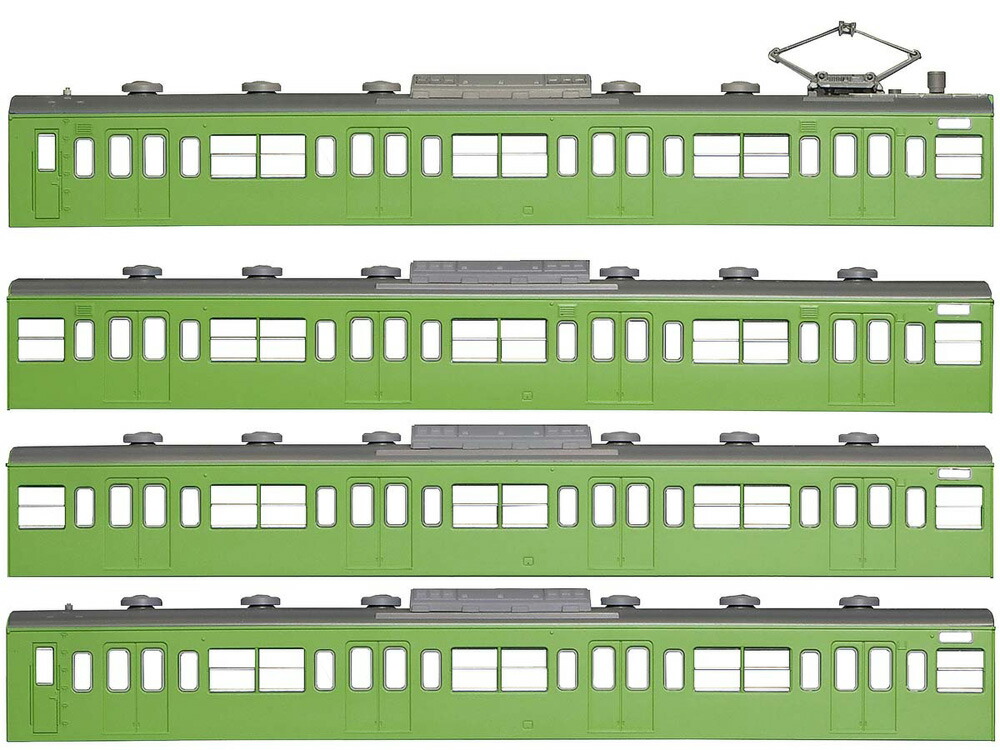 楽天市場】103系通勤電車（初期型非冷房車・ウグイス)基本セット（4両