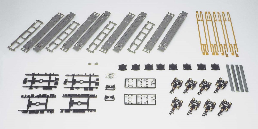 床下台車セット 通勤タイプ 冷房車 基本4両用A(動力無し)<br>【グリーンマックス・7506】<br>「鉄道模型 Nゲージ」