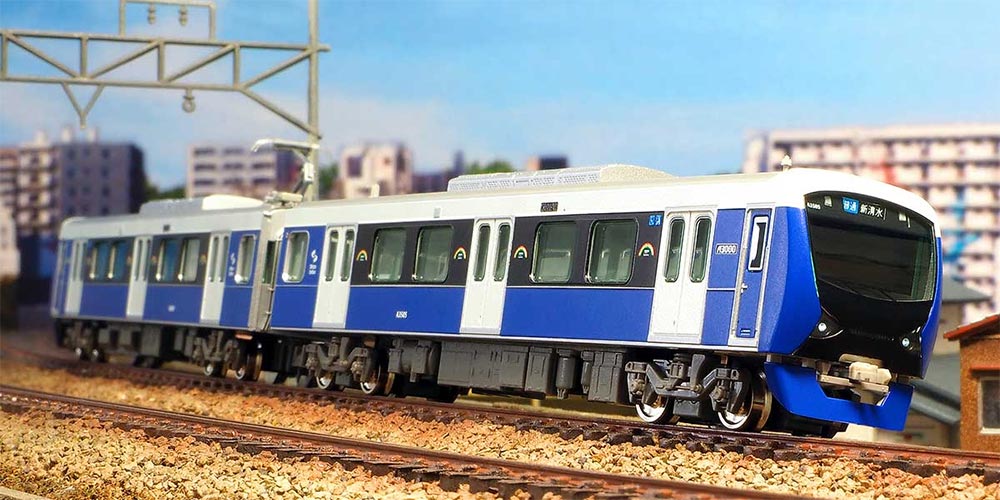 静岡鉄道A3000形（エレガントブルー）2両編成セット（動力付き）【グリーンマックス・32051】「鉄道模型 Nゲージ グリーンマックス」｜ミッドナイン