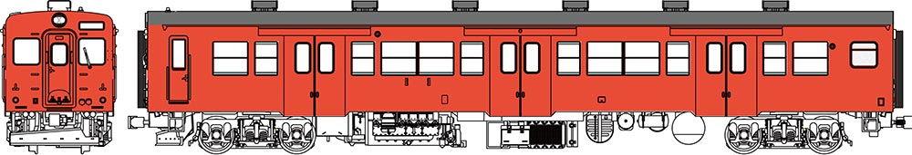 1/80 国鉄 キハ35 寒地向 首都圏色 動力付 【トラムウェイ・TW-K35-500B-M】 「鉄道模型 HOゲージ トラムウェイ」