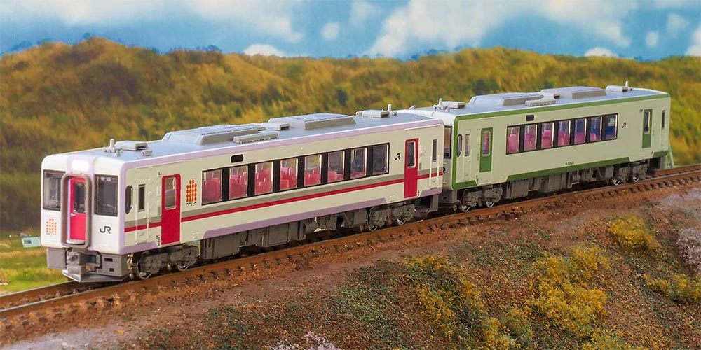 ※新製品 8月発売※ JRキハ110形200番代（秋田リレー号復刻塗装+228）2両編成セット（動力付き） 【グリーンマックス・50855】 「鉄道模型 Nゲージ グリーンマックス」