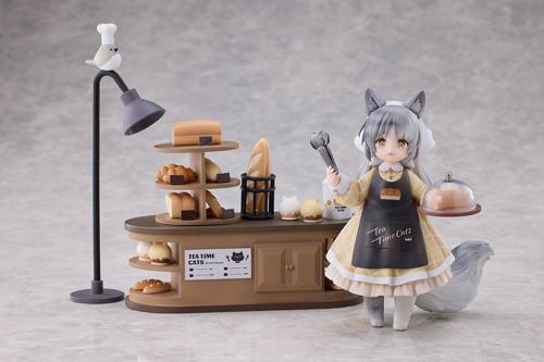 RIBOSE DLCシリーズ ティータイム キャッツ シーン にゃん町「パン屋」店員にゃん ノンスケールフィギュア